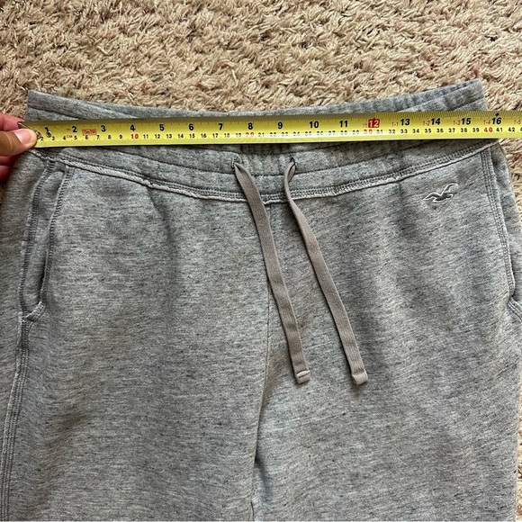 Hollister Pants Mens M Gray Drawstring Jogger Sweatpants Gym Tapered Preppy - Picture 2 of 5